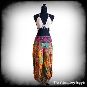 Embroidered Bohemian Hippie Harem Pants